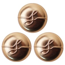 ButtonKing 蘇菲亞金邊鈕扣 21mm, 黑金色半光, 3個