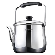 Kitchen-Art 不鏽鋼水壺露營保溫茶水壺茶, 銀, 1個, 5L