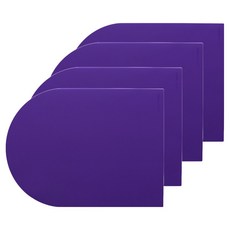 GUDO 퍼니메이드 실리콘 테이블 매트 브런치, 다크 바이올렛, 350 x 260 mm, 4개