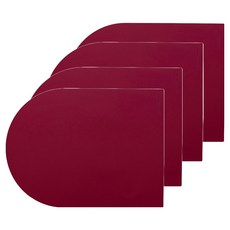 GUDO 퍼니메이드 실리콘 테이블 매트 브런치, 와인, 350 x 260 mm, 4개