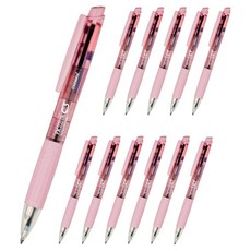 모나미 FX ZETA C3 볼펜 0.38mm, 베이비 핑크, 12개