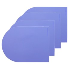 GUDO 퍼니메이드 실리콘 테이블 매트 브런치, 바이올렛, 350 x 260 mm, 4개