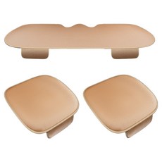 Ez2mk 3D 아이스 실크 사계절 통기성 차량용 시트 방석 앞좌석 2p + 뒷자석 세트 MS-620, 베이지, 1세트