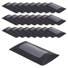 Mamiru 枕頭造型謝禮半月形透明窗禮盒, 黑色, 25個