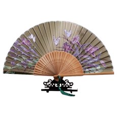 All high 高級舞台練習花朵Flower韓國舞蹈扇, 1個, 12