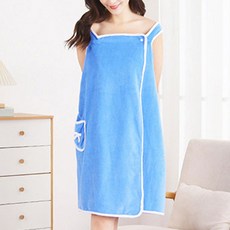 마더브띠 여성용 나시 원피스 목욕수건 78 x 132 cm, 블루, 1개
