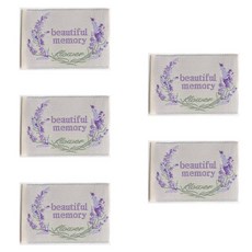 yarna Beautiful memory 플라워 패브릭 천 라벨, 5개, 아이보리