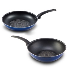 발룬피니 인덕션 IH 자일란 코팅 프라이팬 세트 2개, 혼합색상, 궁중팬 28cm + 프라이팬 28cm, 1세트