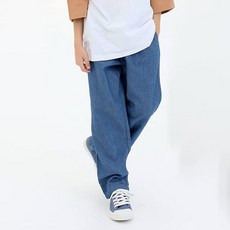 unifriend 兒童舒適九分丹寧棉褲