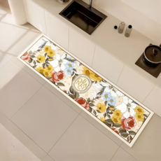 Vivid House 防汙防水花卉大型廚房地墊, 1個, TYPE D