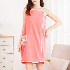 마더브띠 여성용 나시 원피스 목욕수건 78 x 132 cm, 핑크, 1개