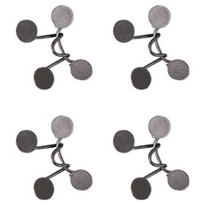깨비다 허리조절 요술단추 기본 33mm, 블랙, 4개