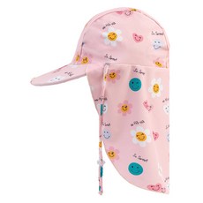 Bebechat 兒童笑臉粉色遮陽帽, 1個, 混合色