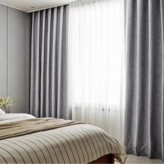 HANSSEM 飯店式完美遮光窗簾組, 淺灰色