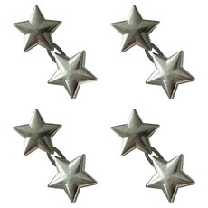 깨비다 허리조절 요술단추 20 x 20 mm 스타, 실버, 4개