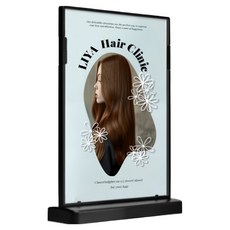 Riyahome 壓克力T字型立牌 04 黑色, 1個