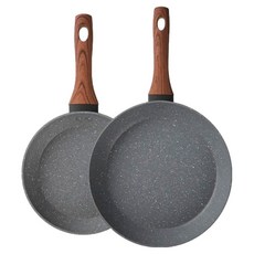 홀쿡 電磁爐IH平底鍋組 2件, 1套, 平底鍋 20cm + 28cm, 灰色