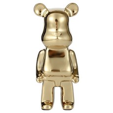 Wontique 陶瓷裝飾庫柏力克熊存錢筒 S, 金色, 1個