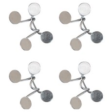 깨비다 허리조절 요술단추 기본 33mm, 실버, 4개