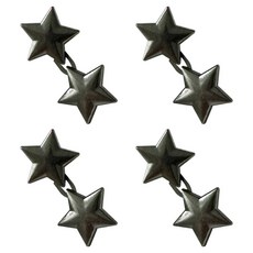 깨비다 허리조절 요술단추 20 x 20 mm 스타, 블랙, 4개