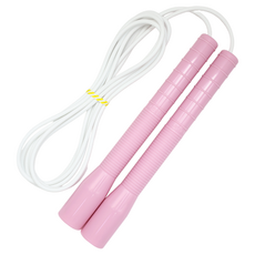 JFROPE 橫式高速跳繩, 嬰兒粉 + 白色條紋, 1個