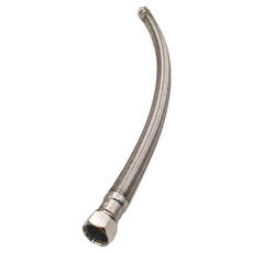 新多多小舖 6分管4分頭鋼絲軟管 1.5尺 304不鏽鋼 內管PVC 管長45公分, 1條