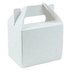 DesignPackage 鮮奶油盒 前開式 迷你, 白色, 25個