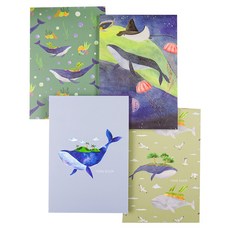 conifer 綠的事務 柔伊插畫Ⅳ 50K膠裝易撕便簽4件組, 混和顏色, 1組