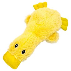 doongdoongpet 狗狗響紙鴨子安撫娃娃, 黃色, 1個