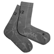 染色跑步crew運動襪組, 1套, 炭黑色