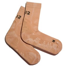 LITU 水洗色慢跑中筒運動襪組, 1套, 奶油駝色