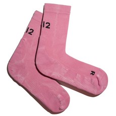 LITU 水洗色慢跑中筒運動襪組, 1套, 復古粉