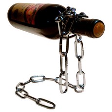 Bomari 北歐風室內設計葡萄酒架, 1個, 銀色鏈