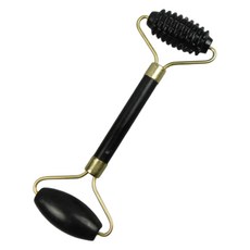 舒適小舖 臉部按摩臉部滾輪 刮痧板, 黑色, 1個