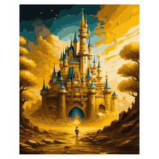ArtLife 藝術生活 DIY 數字油畫 含框 DT108 50 x 40cm, 1組, 魔幻城堡