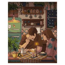 ArtLife 藝術生活 DIY 數字油畫 含框 DT157 50 x 40cm, 1組, 甜蜜生活