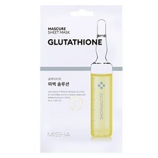 미샤 마스큐어 미백 솔루션 시트 마스크 글루타티온, 1개, 1개입