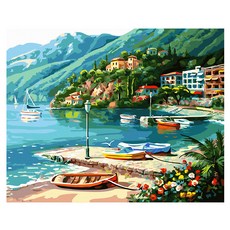 ArtLife 藝術生活 DIY 數字油畫 含框 DT160 50 x 40cm, 1組, 湖水相依