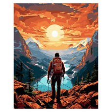 ArtLife 藝術生活 DIY 數字油畫 含框 DT014 50 x 40cm, 1組, 勇往直前