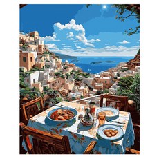 ArtLife 藝術生活 DIY 數字油畫 含框 DT150 50 x 40cm, 1組, 午後盛宴 多色