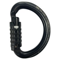 PETZL Omni Tri-Act登山扣 AP-M37TLN, 黑色, 1個