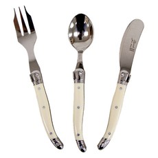 장네론 라귀올 커트러리 케이크 3종 세트, 아이보리, 스푼 + 포크 + 버터나이프, 1세트