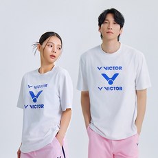 빅터 아이코닉 크루 오버핏 배드민턴 티셔츠 25ATS006U