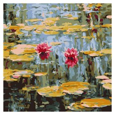 ArtLife 藝術生活 DIY 數字油畫 含框 AQ013 20 x 20cm, 1組, 睡蓮