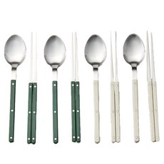 Modern House ON Myu餐具組, 象牙色, 綠色, 勺子 4p+筷子 4p, 1個