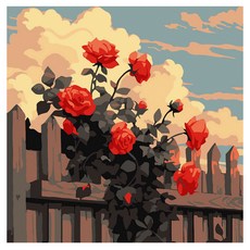 ArtLife 藝術生活 DIY 數字油畫 含框 AQ024 20 x 20cm, 1組, 花枝招展