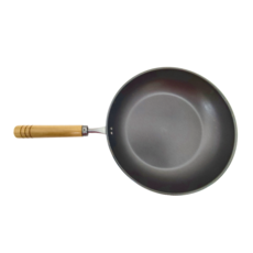 Tamahashi 平底鍋 26cm (KS-3044_A142), 鐵製鍋身 透明塗層, 木質手柄, 1個