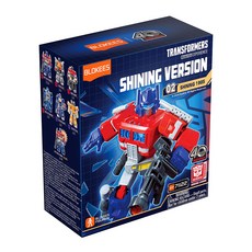 BLOKEES 布魯可 台灣公司貨 變形金剛可動積木公仔閃耀版第二彈 正版 款式隨機, 1盒