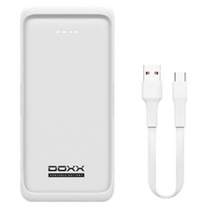 DOXX PD 22.5W QC3.0 LED 잔량표시 고속충전 대용량 보조배터리 30000mAh, 화이트, P83PD
