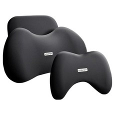 Ez2mk 完美呵護四季車用頸枕 + 腰靠墊套組 MS-660, 1套, 黑色